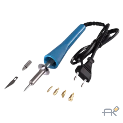 Набор паяльник-выжигатель (6 насадок) 220 V/30 Вт REXANT (12-0183)